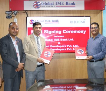 Global IME Bank and Bhumi Developers sign agreement for green housing loan